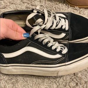 Old skool black and white vans